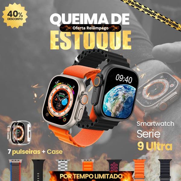 SmartWatch - Serie 9 Ultra™ [Kit: 7 Pulseiras + Case]